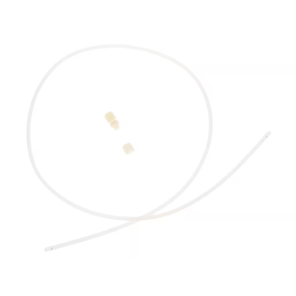 Close-up of GE WR17X1483 water line connector assembly label