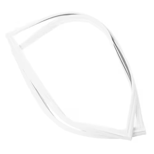 Replacement door gasket WR24X446 close-up of retainer-bar style white seal