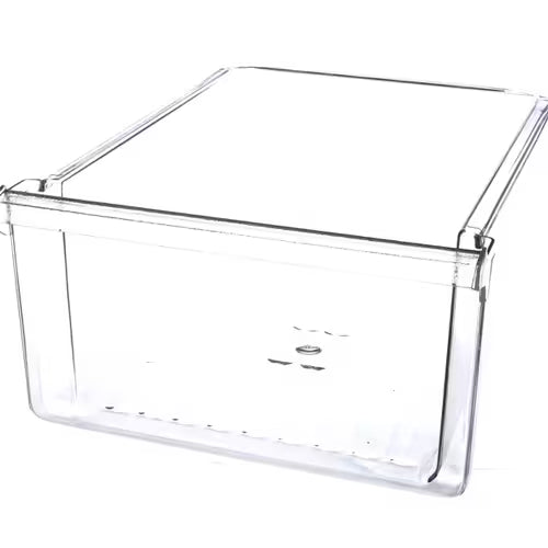 GE WR32X10340 clear crisper drawer front view