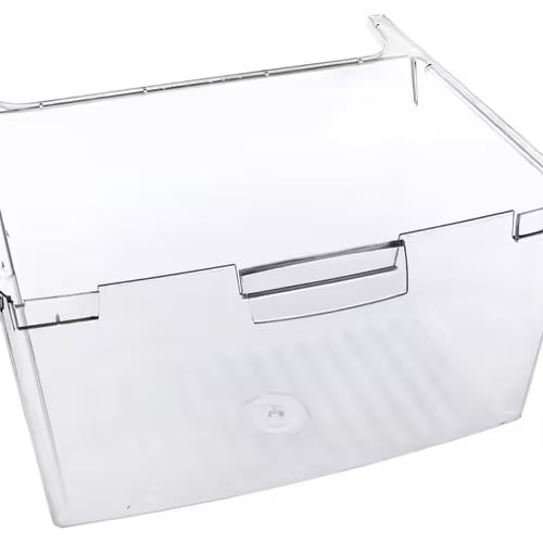 GE WR32X10835 clear refrigerator meat pan front view