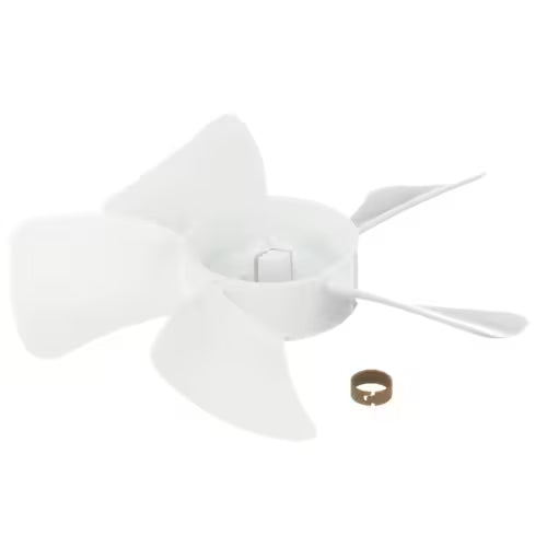 WR60X114 fan blade installed on refrigerator evaporator fan shaft