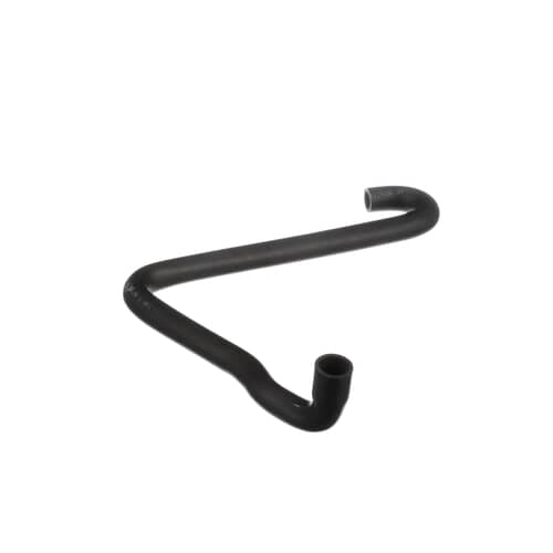 A side profile view of the Whirlpool 3353926 washer drain hose, showing the open ports on each end.