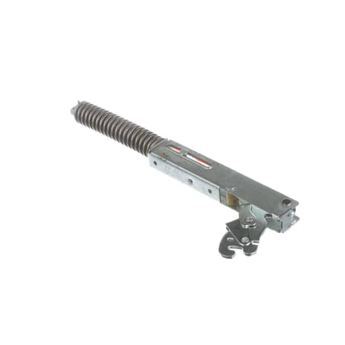 Whirlpool 74010546 range oven door hinge assembly with spring mechanism.