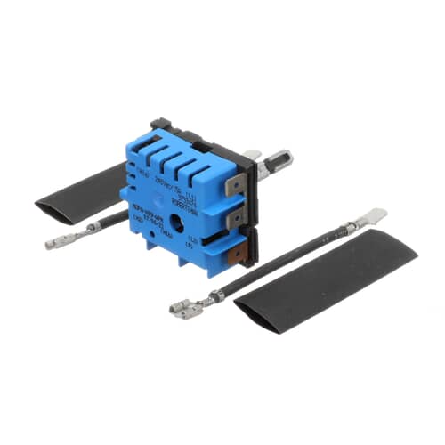 Full view of the Whirlpool 8203534 switch kit, including insulation and terminal wire harnesses.