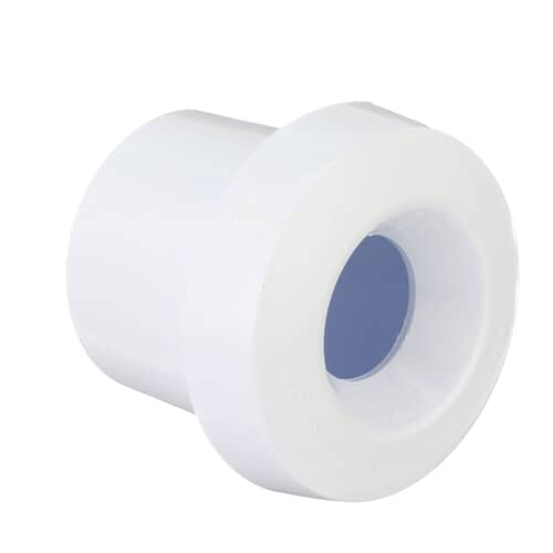 Side profile view of the white Whirlpool fabric softener dispenser cup.