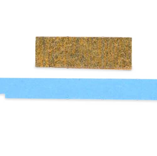 A close-up of the dark gray felt glide strip component against a white background.