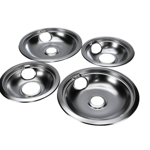 Alternate view of the W10278125 drip bowl set.