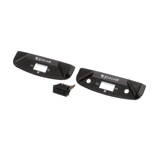 Front view of the W10341820 switch kit showing the "JENN-AIR" branded trim (may vary by kit version).