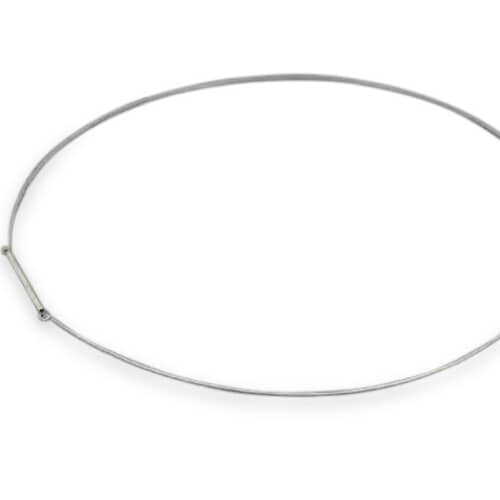 A close-up view of the tension spring mechanism on the Whirlpool W10902779 washer boot seal retaining ring.