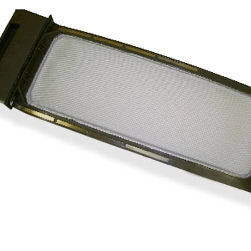 Angled view of the Whirlpool WP349639 dryer lint filter screen assembly.