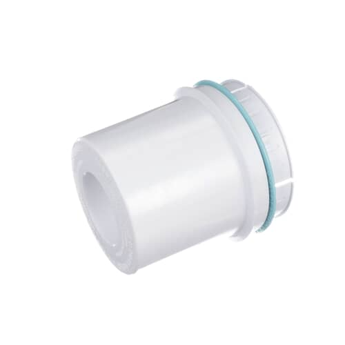 A top-down angled view of the Whirlpool WP63594 fabric softener dispenser, showing the center opening.