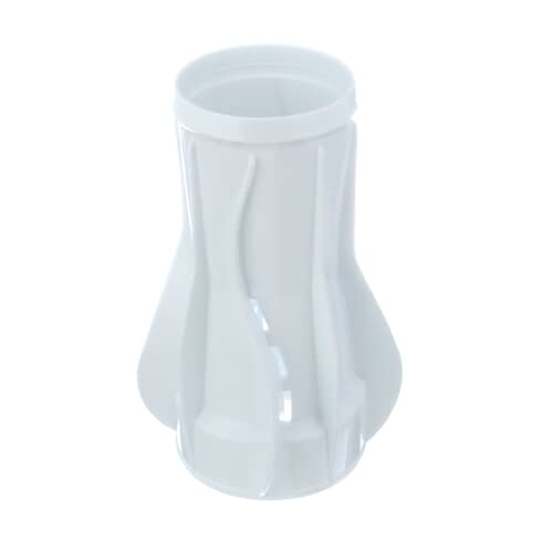 An angled view of the Whirlpool WP63840 agitator filter, showing the overall shape and the top opening.