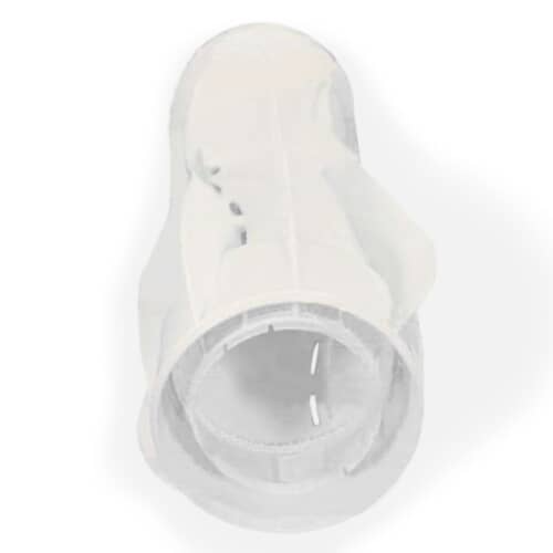 "A top-down interior view of the Whirlpool WP63840 washer agitator filter, showing the mesh screen inside.