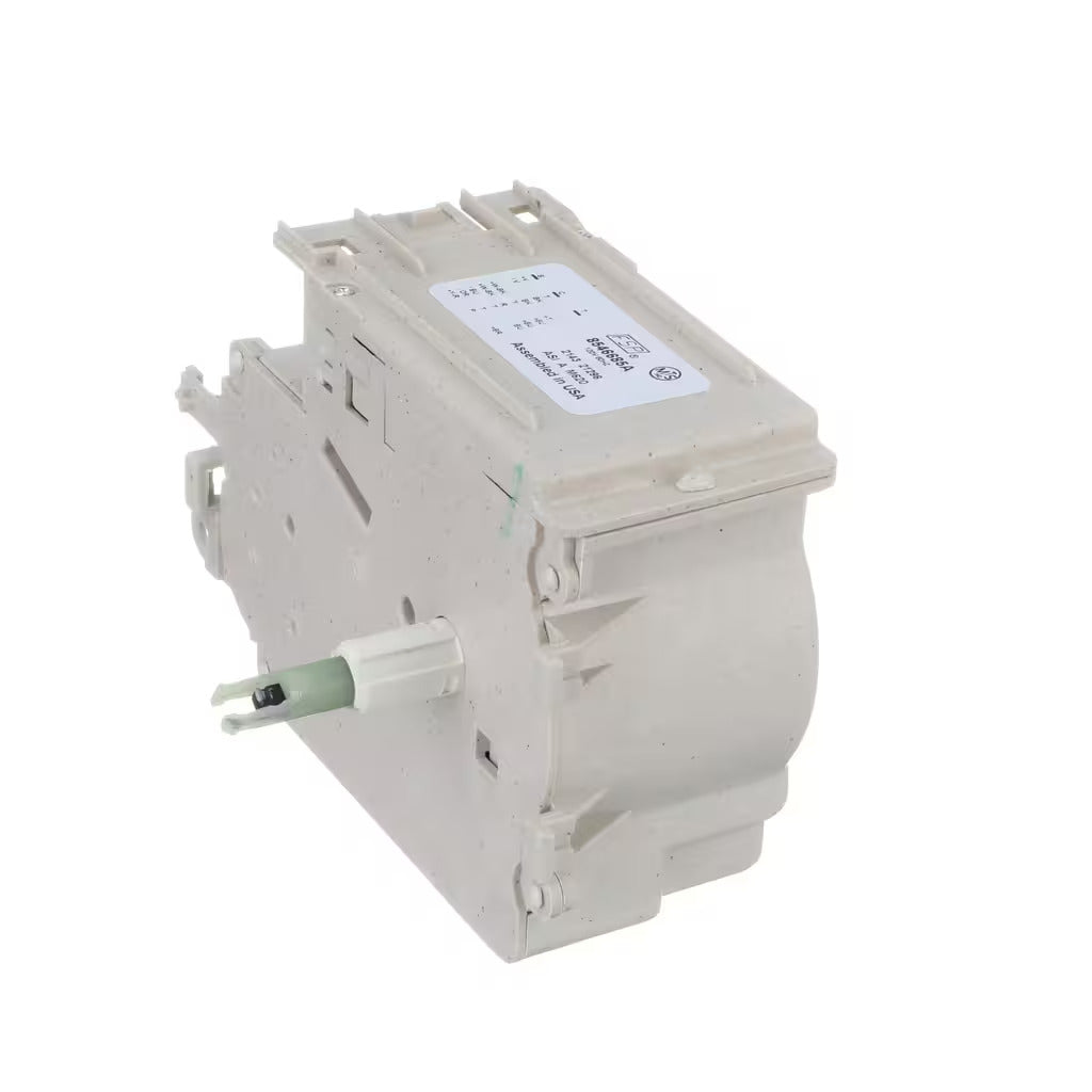 Whirlpool WP8546685 Timer-Emerson (Delta) with part label and mounting bracket