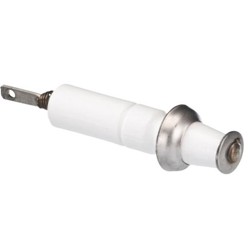 White ceramic gas igniter electrode part.