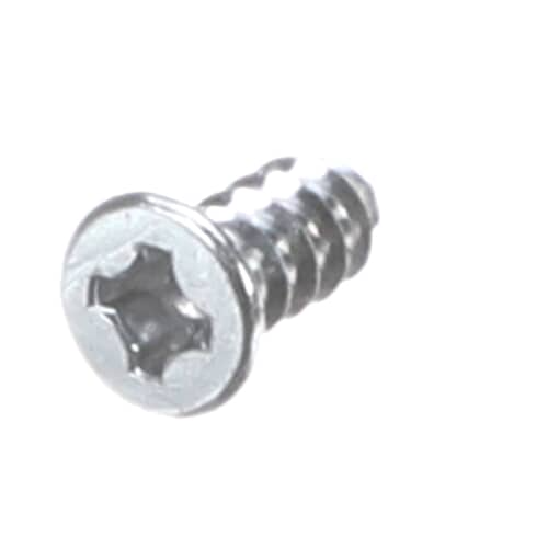 Close-up of a single metal Phillips head screw showing the head details.