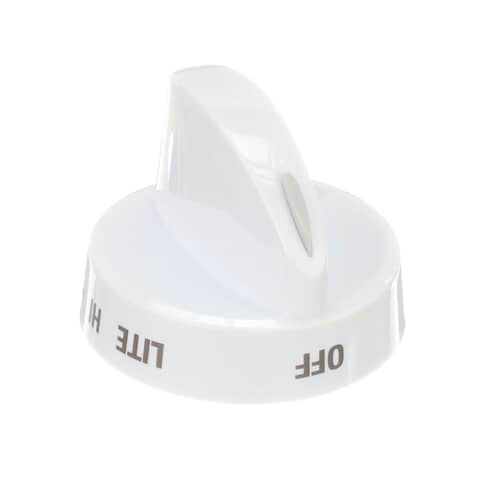 Angled side view of the 316442500 surface burner knob.