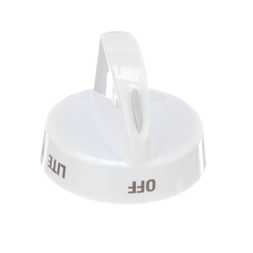 Electrolux 316442500 White Gas Range Top Burner Knob (OFF/LITE/HI markings).