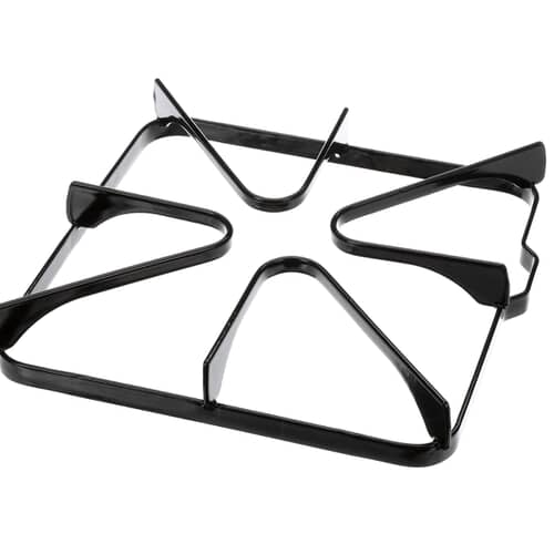 Angled view of the single gas burner grate replacement part.