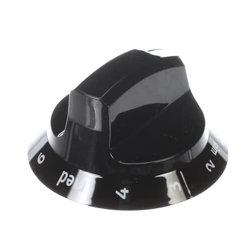 Rear view of the 316544007 knob showing the mounting slot for the control shaft.