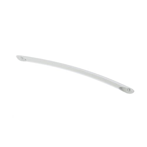 Angled view of the 316544501 white plastic oven handle.