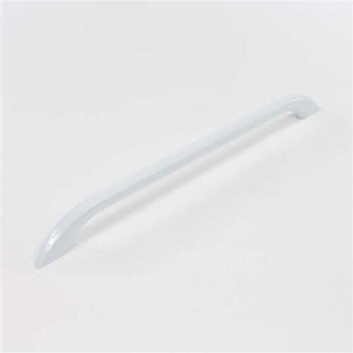 Side profile view of the 316545301 white plastic oven handle.