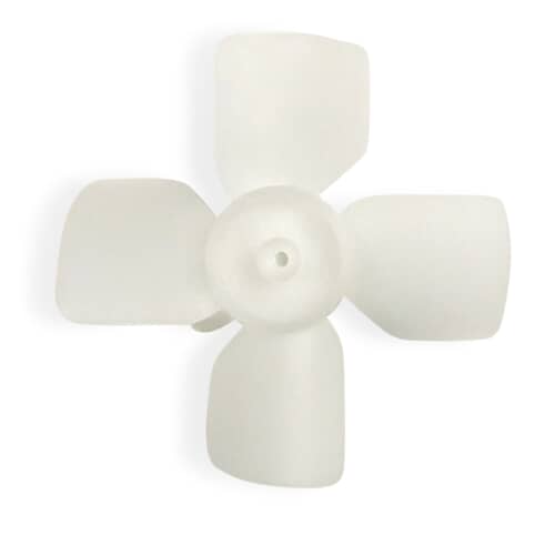 A view of the 4-bladed fan assembly against a pure white background.