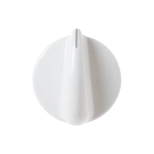 Angled view of the white infinite control knob replacement.
