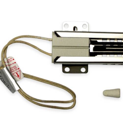 GE WB13K21 Burner Igniter kit with complete mounting hardware, connector, porcelain wire nuts, and installation instructions for efficient and safe oven burner ignition