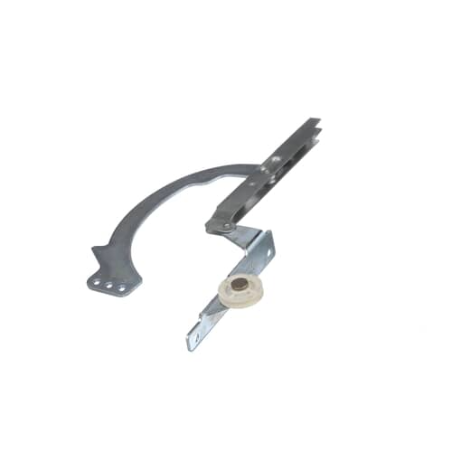 Angled view of the replacement oven door hinge assembly.