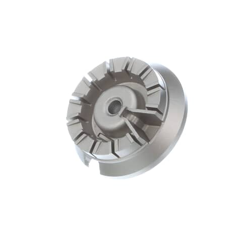 Angled view of the WB16K10070 burner base/head replacement part for gas ranges.