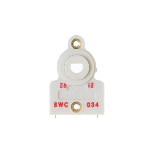GE WB24T10071 Gas Range Spark Ignition Switch with beige body and terminal markings.