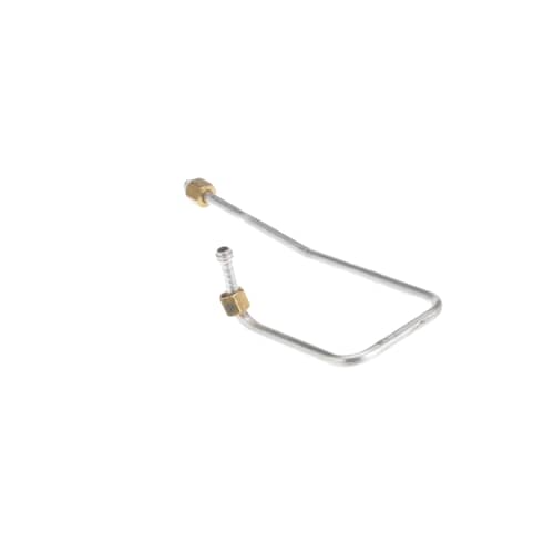 GE WB28K10025 Gas Range Left Front Burner Supply Tube with compression fitting.