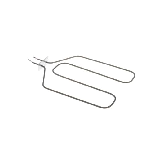 Close-up of the mounting plate and quick-connect terminals for the broil element.