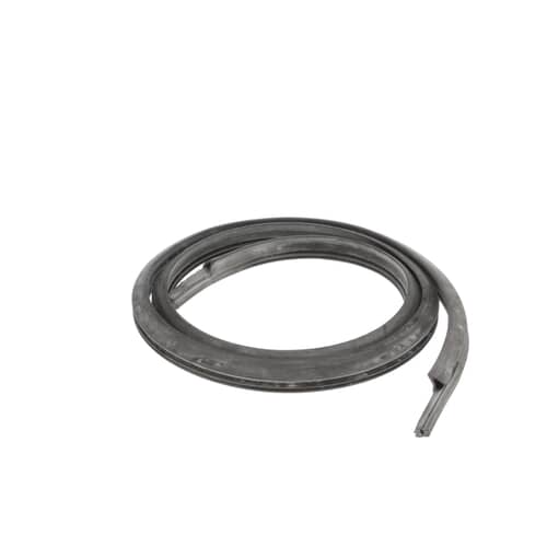 Side/angled view of the GE tub gasket showing its thickness and cross-section profile