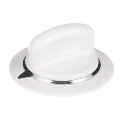 Side profile of the knob showing the handle shape and overall circular base.

