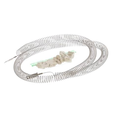 A view showing the full length of the coiled wire element stretching out.