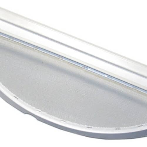 Close-up view of the rectangular lint filter showing the fine mesh screen detail.