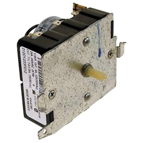 Angled view showing the left side, including the attached wiring harness and the motor housing underneath.