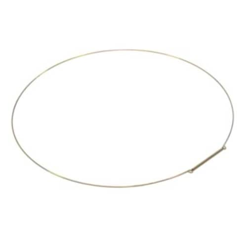 The thin metal tension ring isolated against a white background