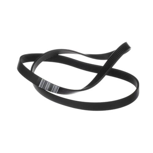 Close up of the black 6-rib pattern on the GE WH01X10302 appliance belt