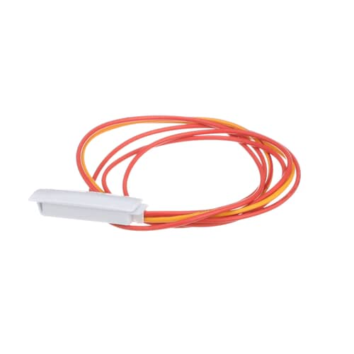 GE WH12X10334 lid switch with red and yellow wires neatly coiled