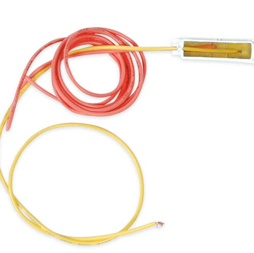 GE WH12X10334 washer lid switch assembly with coiled red and yellow wires and exposed yellow lead
