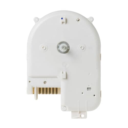 Back view of the washer timer highlighting the row of gold electrical terminals