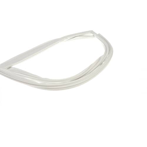 Close-up view of the white/light gray gasket showing the layered sealing profile against a white background.