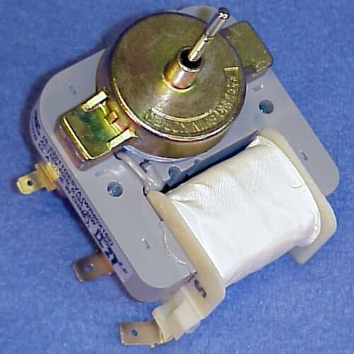 GE WR60X162 Evaporator Fan Motor Kit, includes motor, mounting bracket, and wire harness.