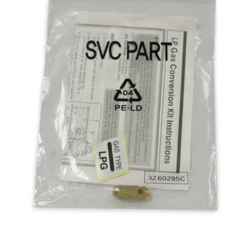 The LG LP Conversion Kit sealed in its plastic service part packaging