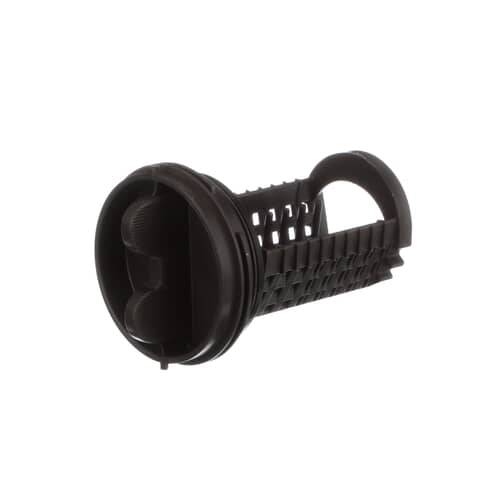 LG 383EER2001A filter and cap assembly coiled against a white background
