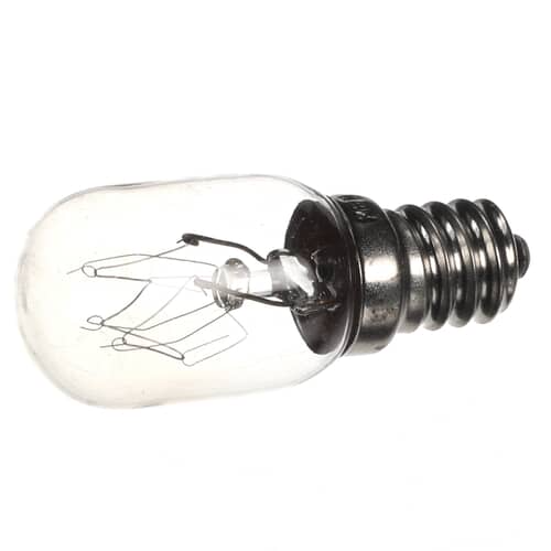 Side view of the appliance bulb showing the E14 screw base and the internal filament structure.