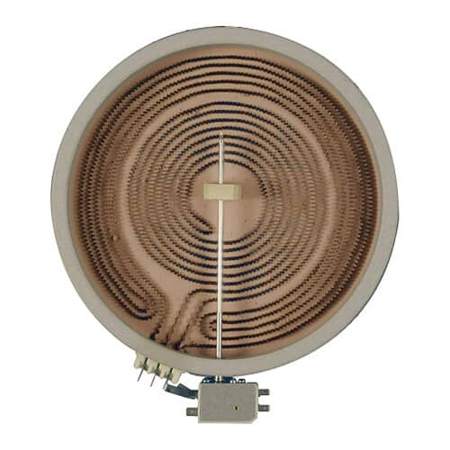 Spiral electric radiant surface heating element.